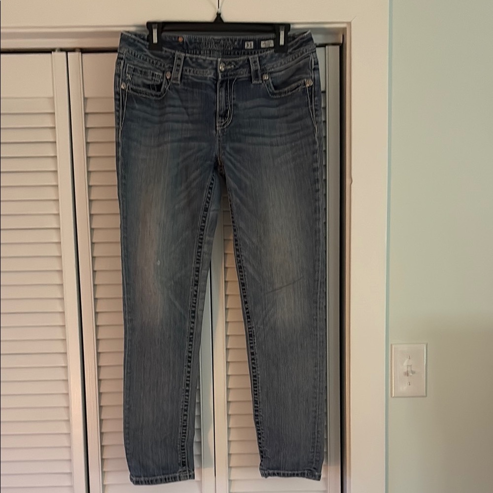 Miss Me Blue Straight Leg Jeans Classic Style